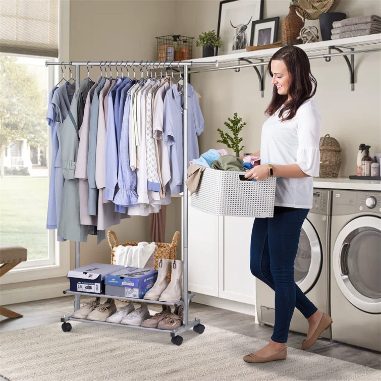 Rolling laundry online rack